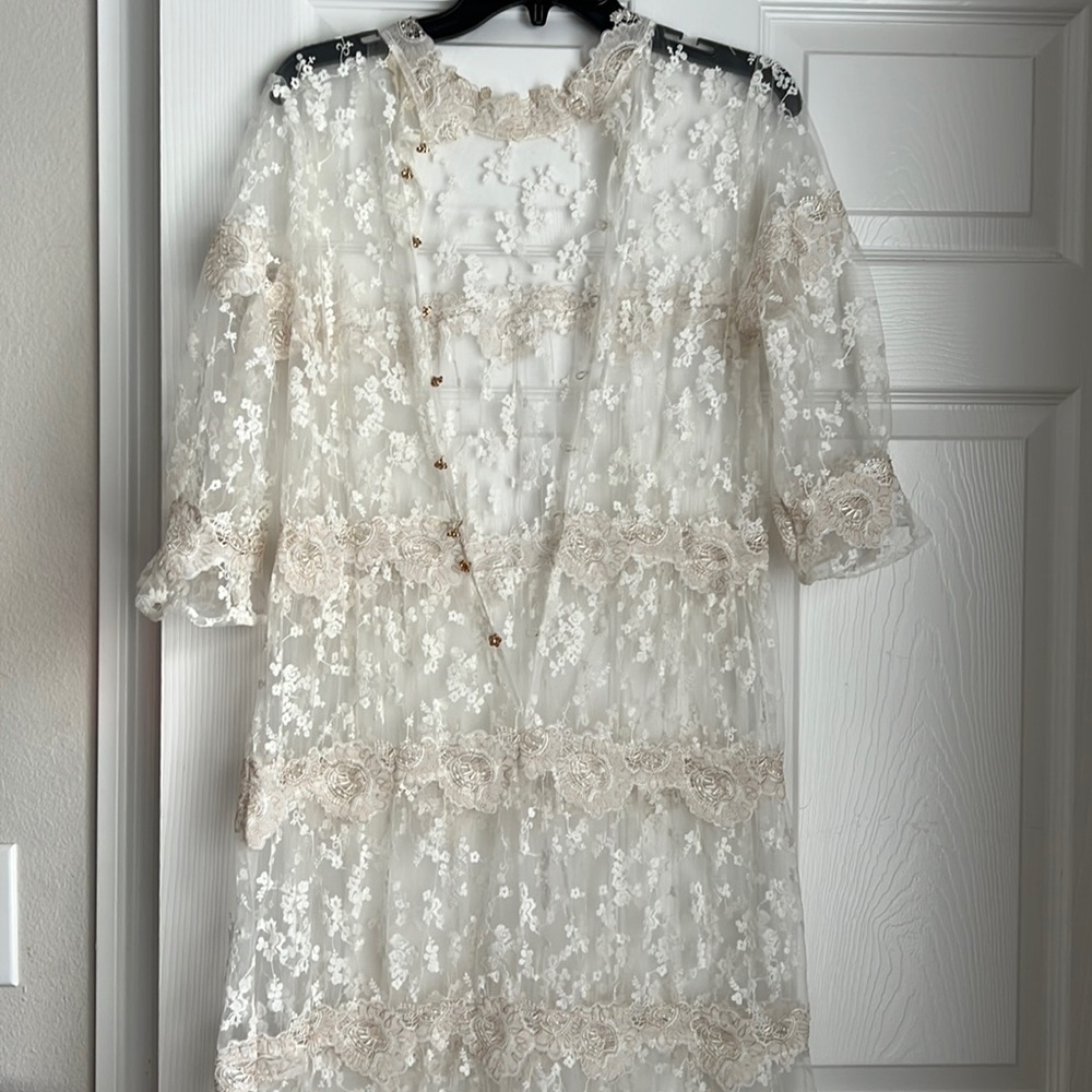 For love and lemons sheer lace dress L